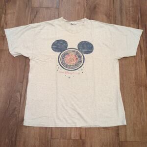 VTG Walt Disney World Mickey Ears Adult XXL Shirt Faded Distressed Magic Music